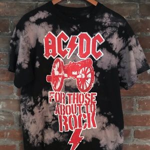 AC/DC Acid Wash Tee